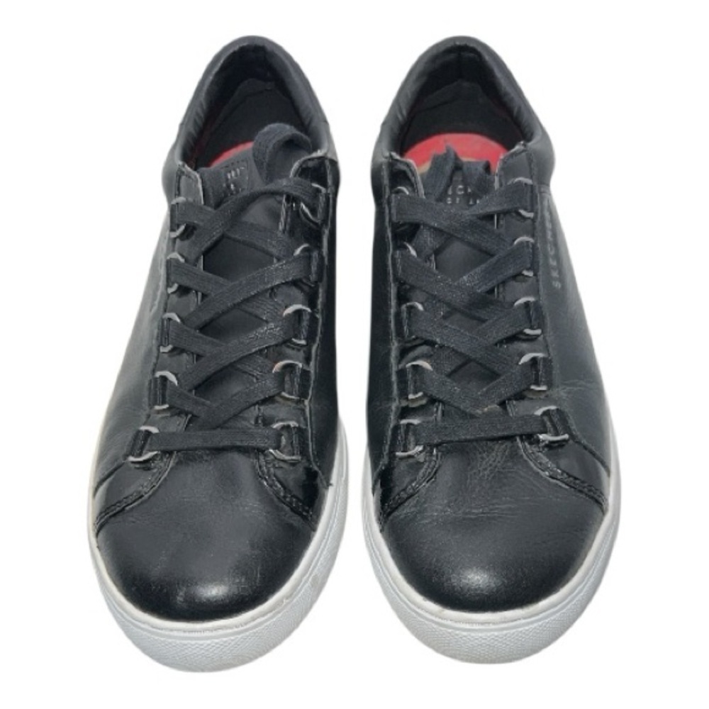 Skechers Leather Black and White Women's Sneakers